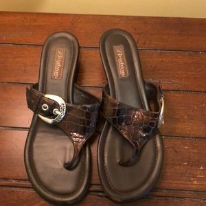 Brighton croc print sandals